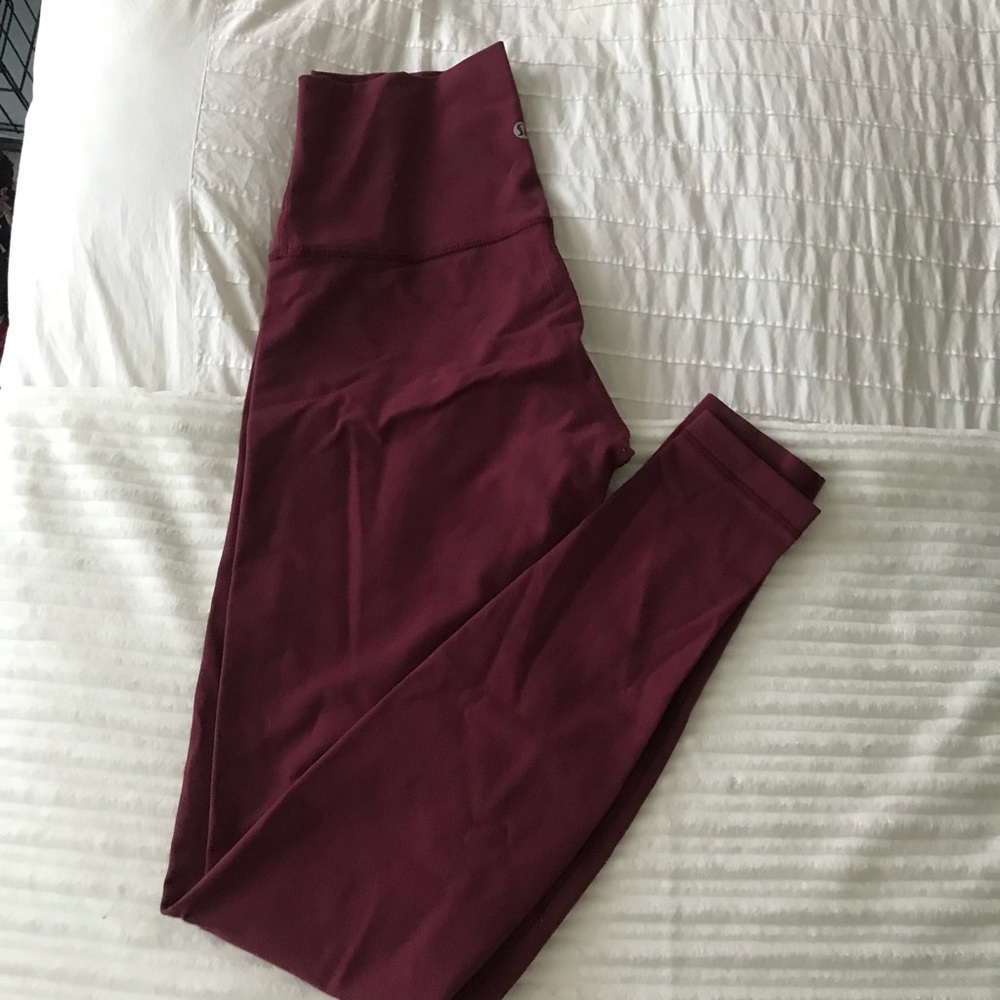 Maroon Lululemon Leggings